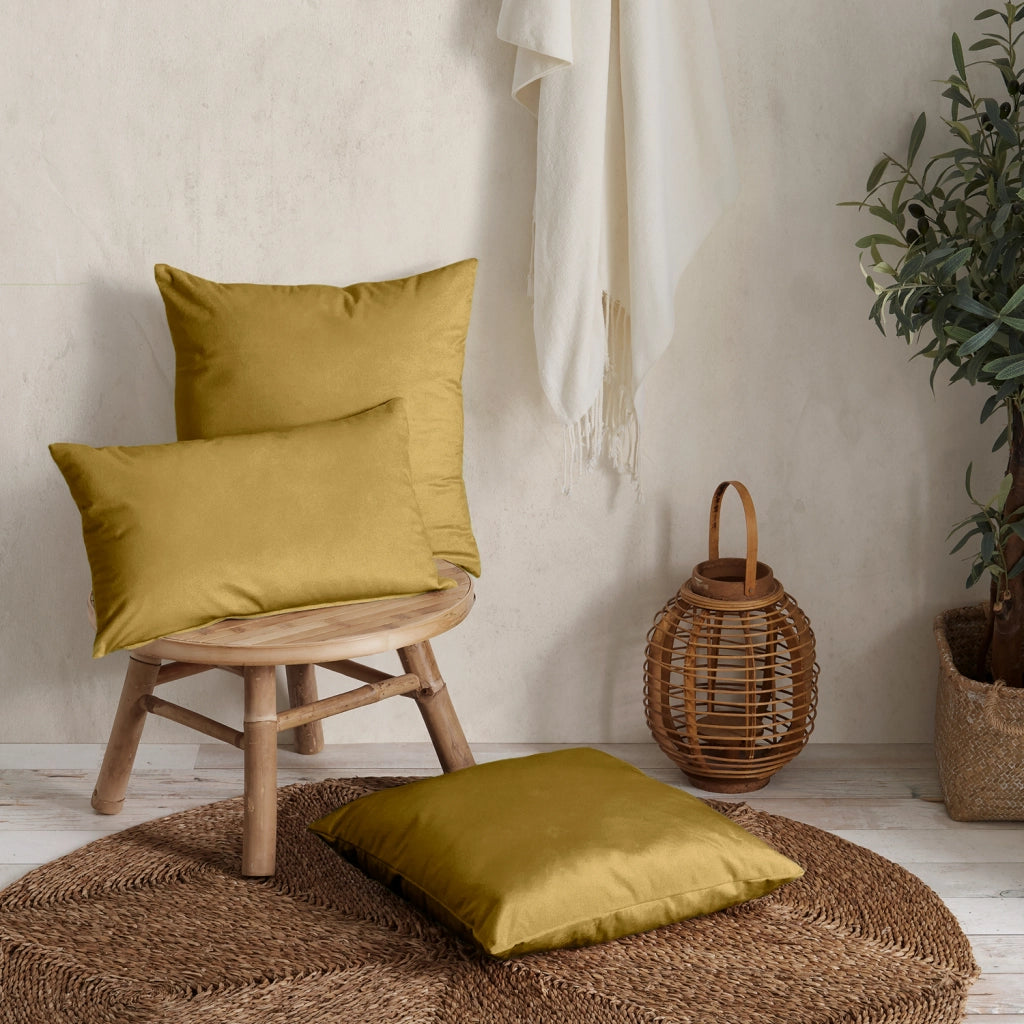 Cuscino rettangolare 30x50cm Nauru in velluto verde anice