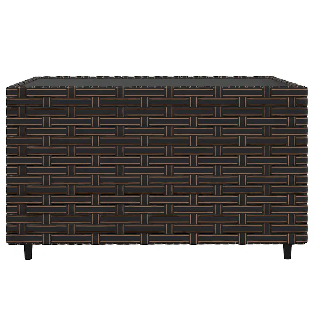 Set Mobili da Giardino 3 pz con Cuscini in Polyrattan Marrone 319835