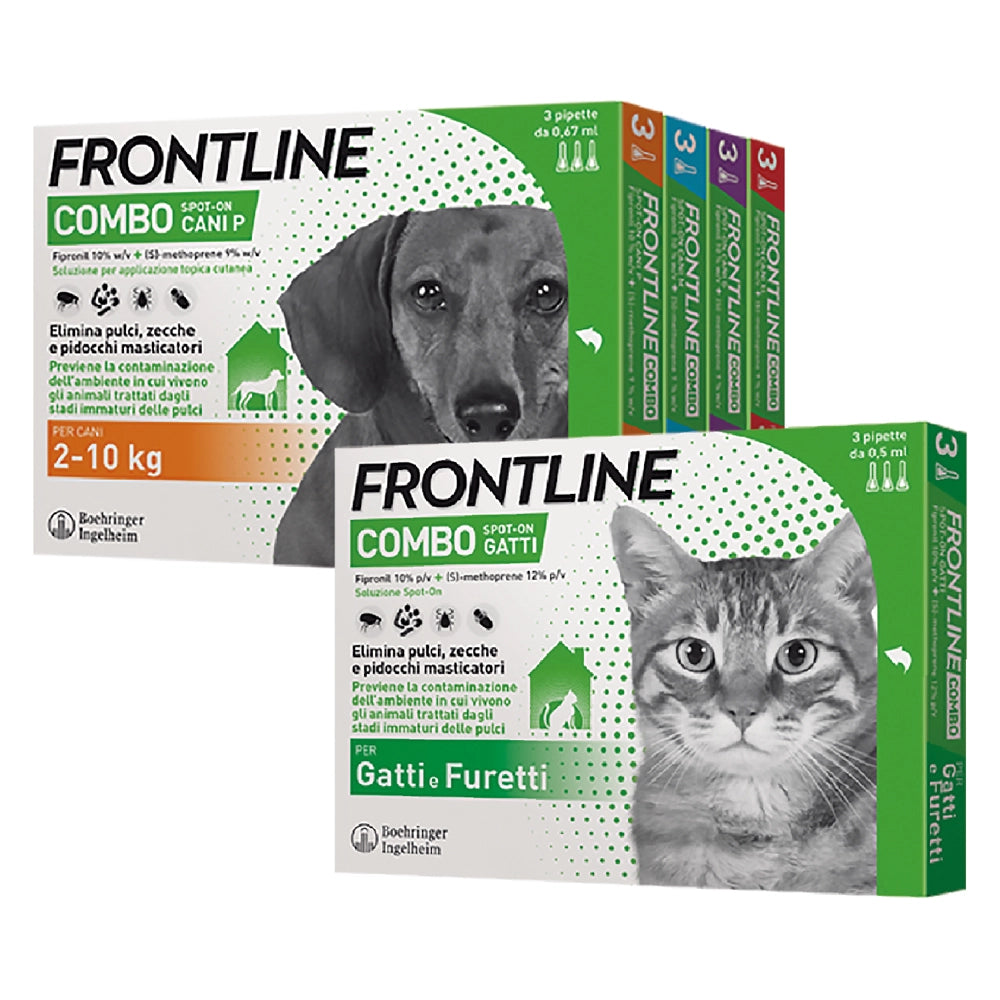 ANTIPARASSITARIO 'FRONTLINE COMBO' gatti/furetti - 3 pipette ml 0,5  - FRONTLINE