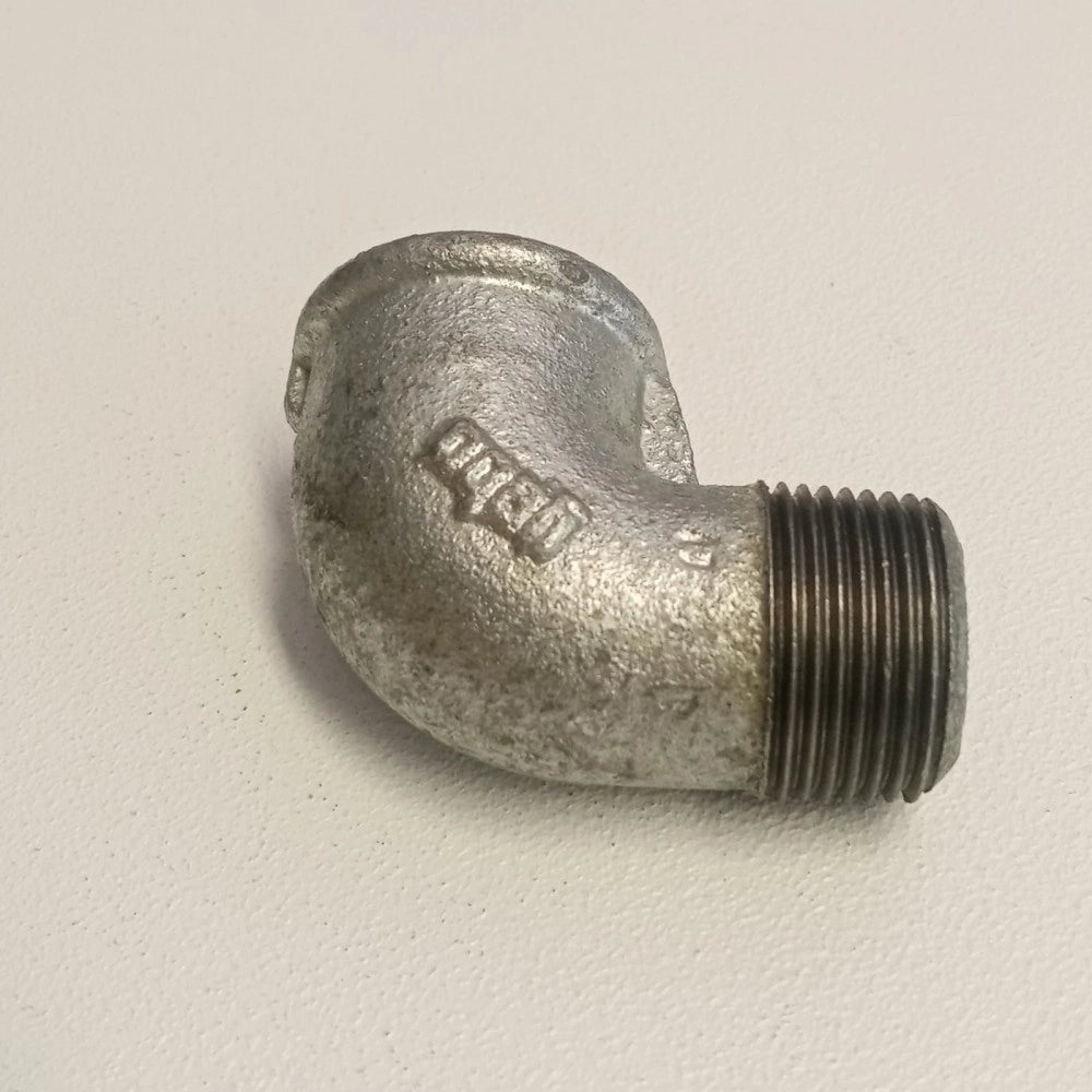 Raccordo mf 1/2'' - 2pz gomito zincato curva di ghisa malleabile