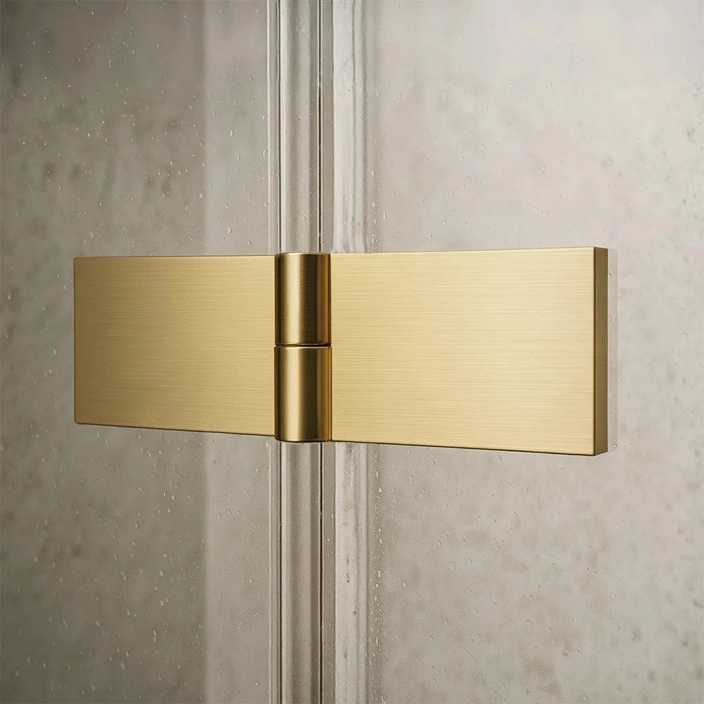 Cabina Doccia Rea Atlas 100x100 Brush Gold destra