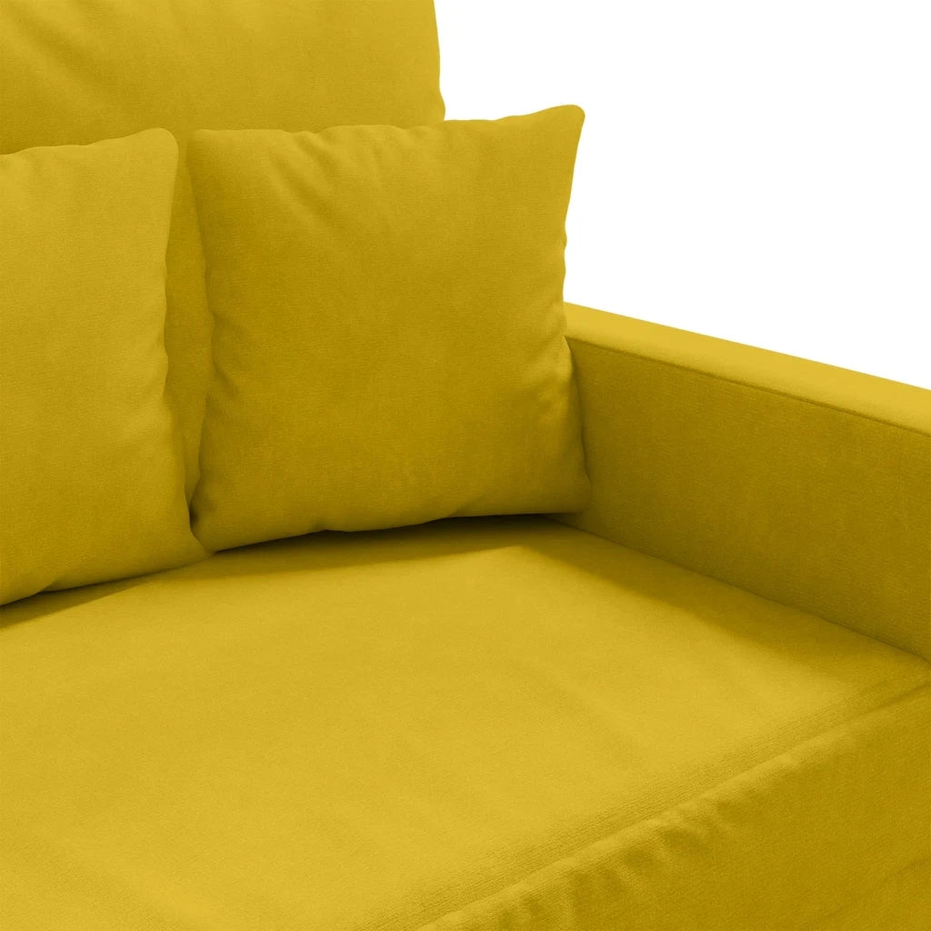 Divano a 2 Posti-Sofa 2 Posti giallo 120 cm in Velluto 145970