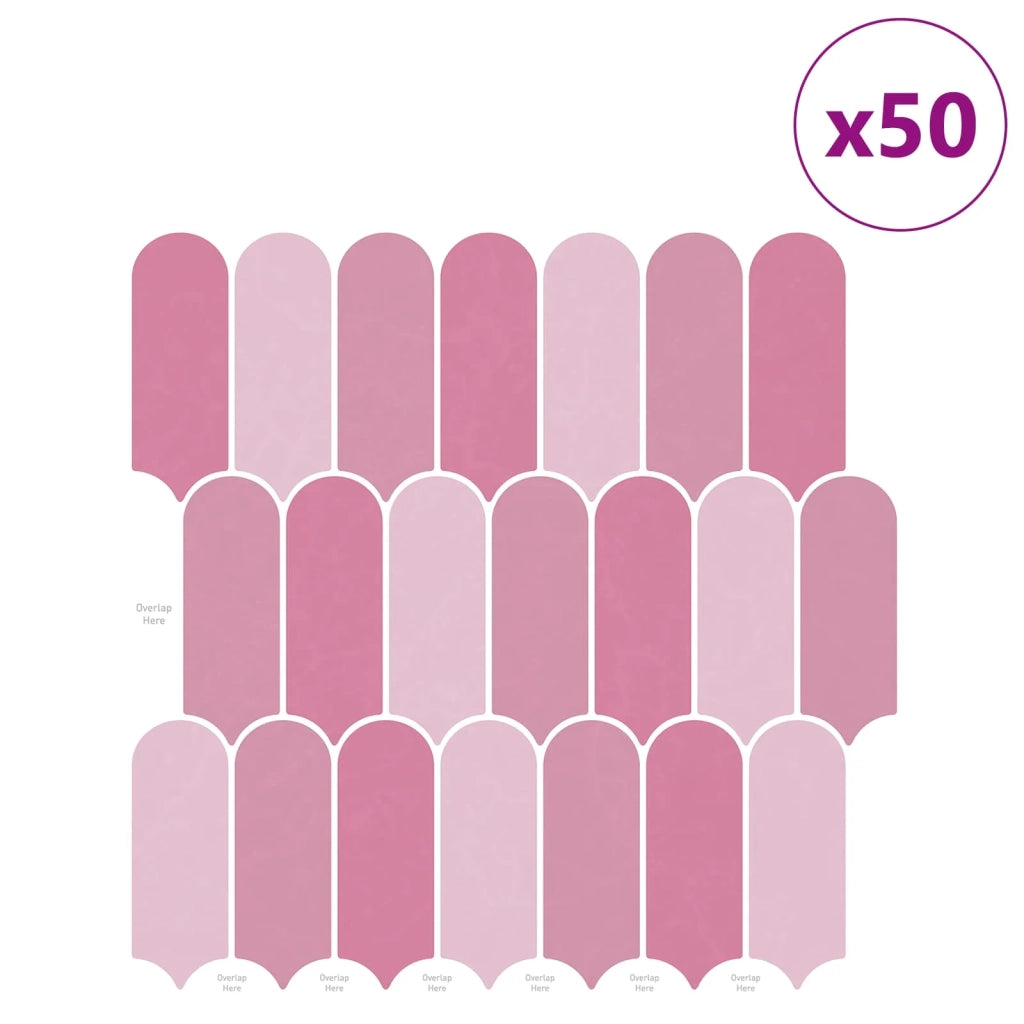 Piastrella Piuma 50 pcs Rosa 30 x 30 cm Poliuretano e PET 42046212