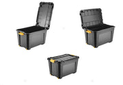 Contenitore Box Scatola Abiti Magic Nero con Coperchio 40 Litri