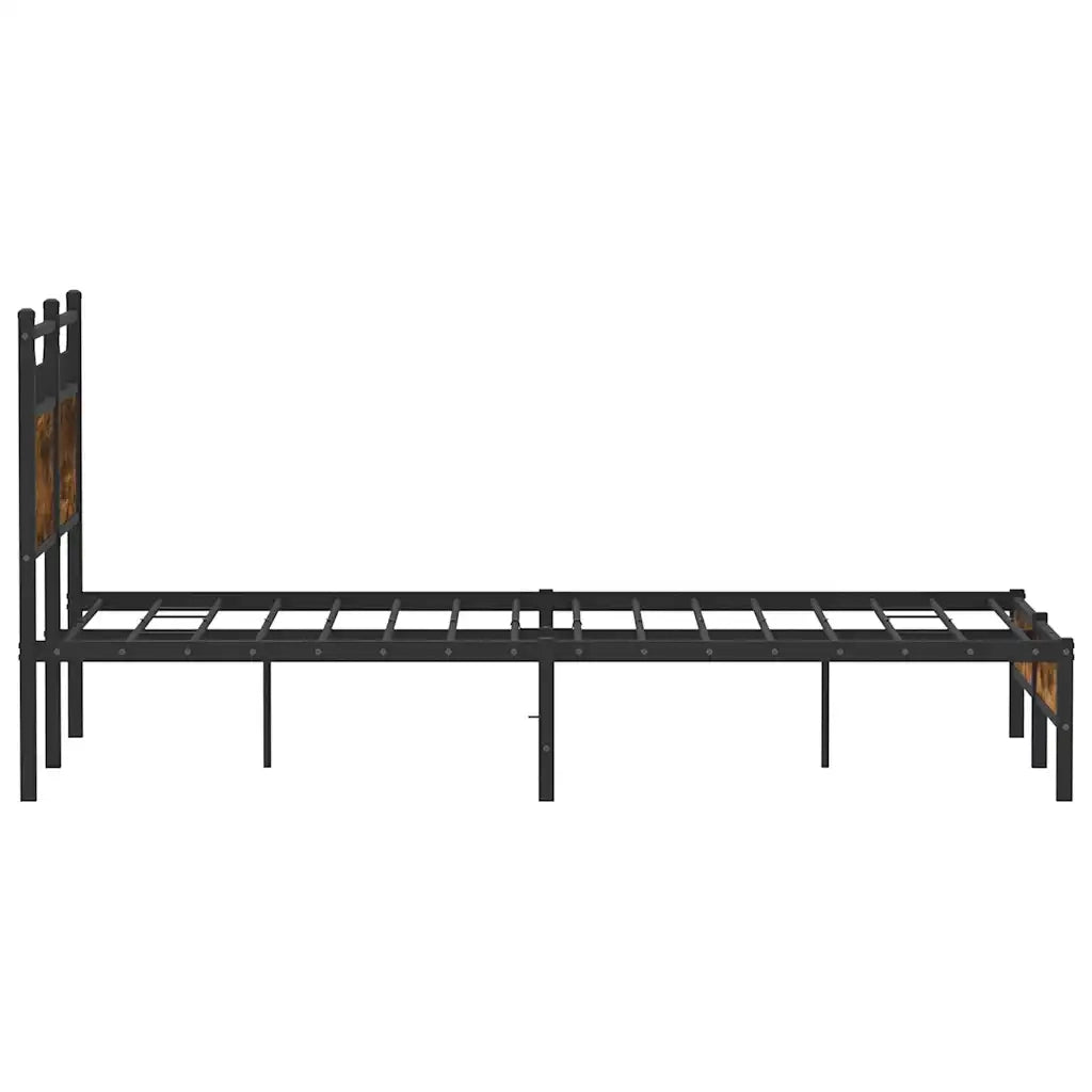 Giroletto senza Materasso-Struttura Letto Rovere Fumo 120x200 cm in Truciolato 643090