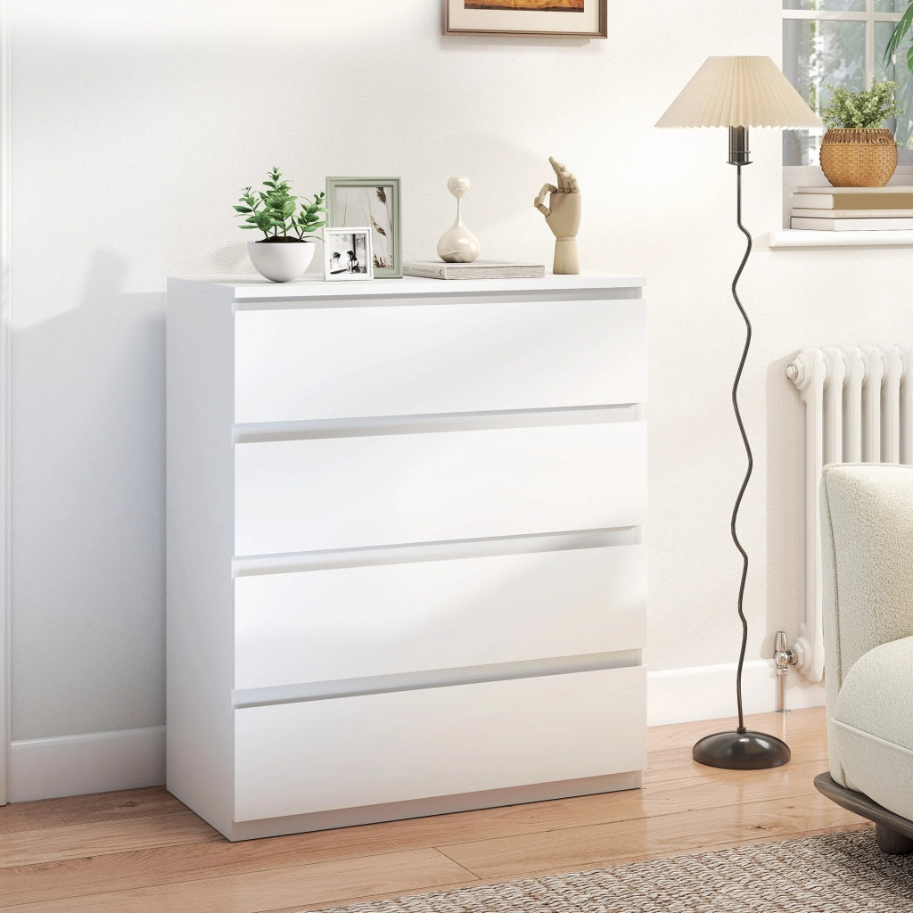 Cassettiera 4 Cassetti ¨C Zephmum ¨C Bianco 80x39x95