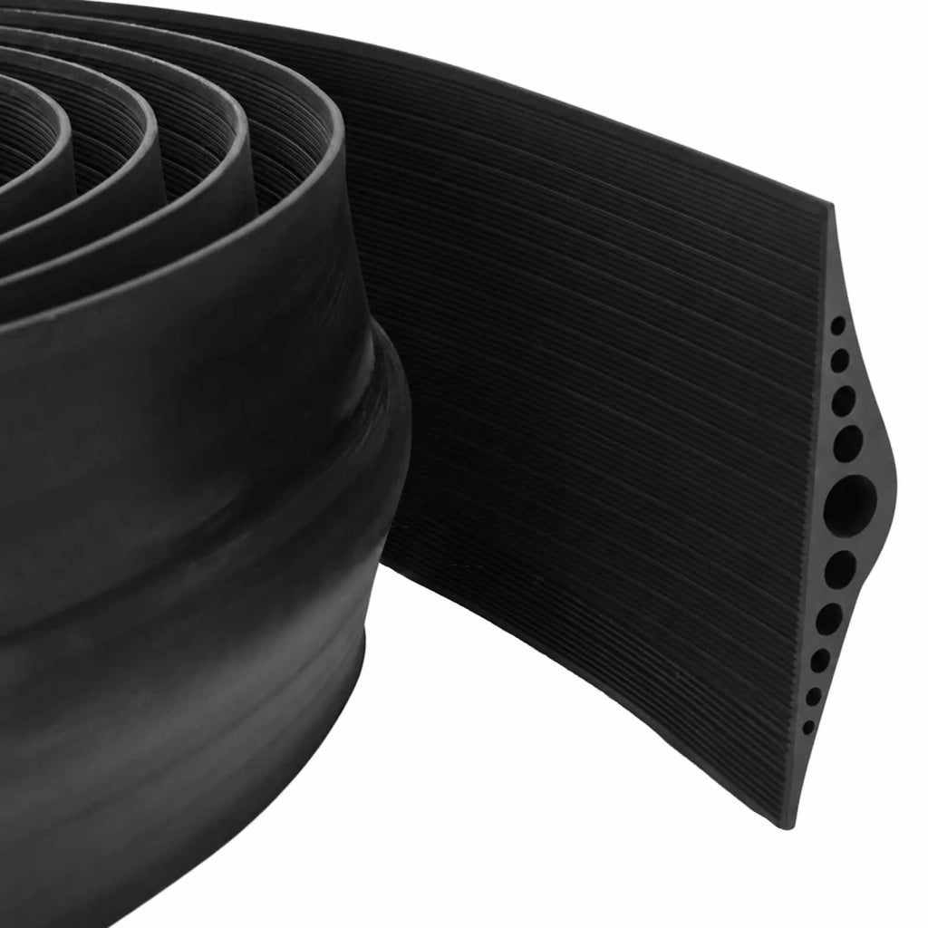 Guarnizione per pavimento del garage Nero 155 x 28 mm 12 m 42038246