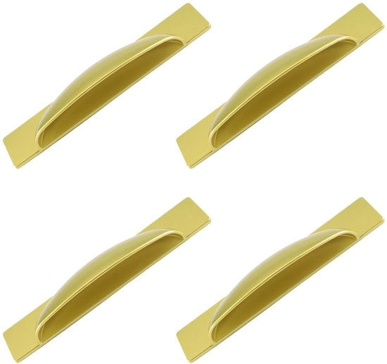 Maniglie a mano per porte in legno - 4 pezzi - 134 x 24 mm - in acciaio inossidabile - per uso in cucina e armadi a scomparsa
