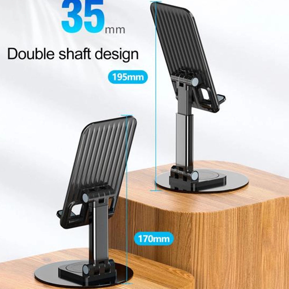 Trade Shop - Supporto Portatile Per Smartphone Tablet Regolabile In Altezza Scrivania Ufficio -