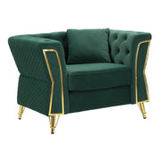 Poltrona VKH321, Verde, Legno, 104x83x76 cm