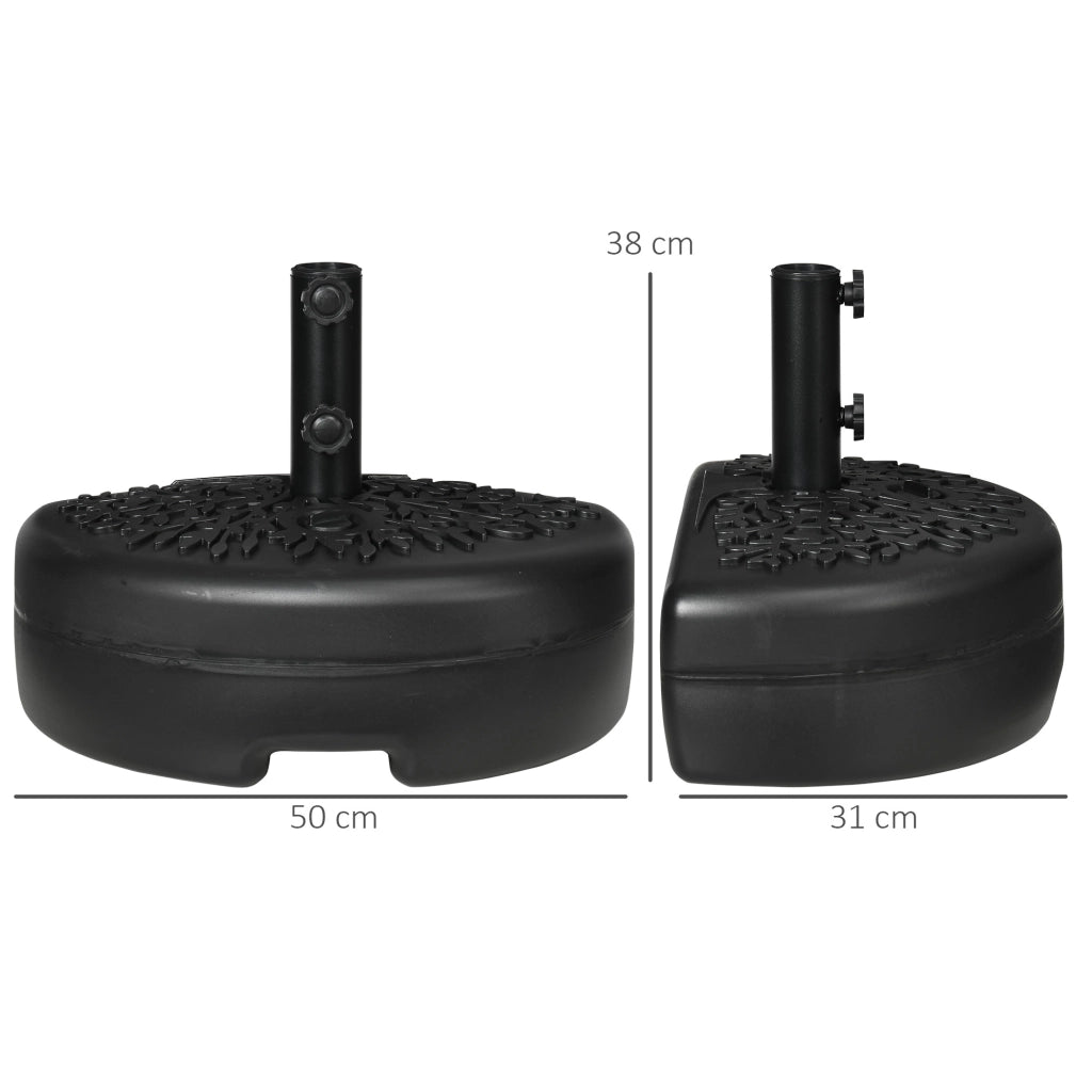 Supporto per Ombrellone Semicircolare ¨C Minimal ¨C Nero
