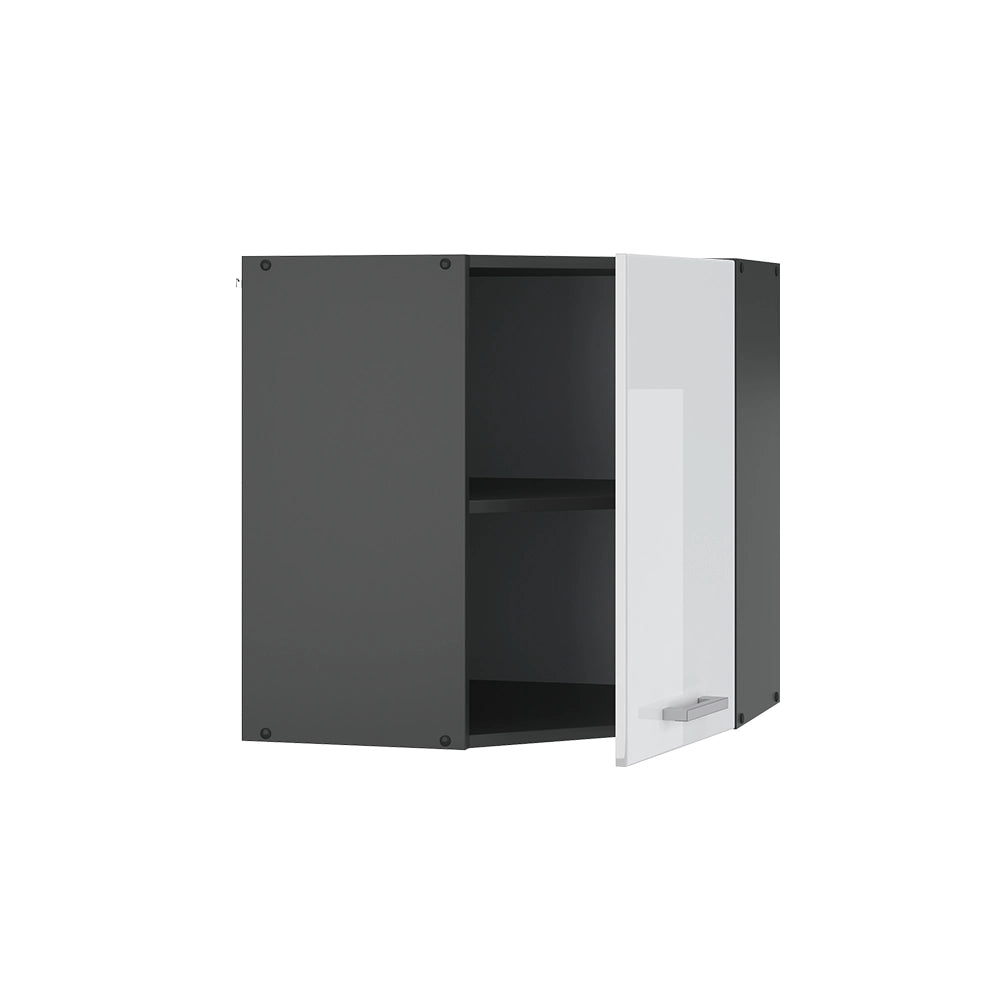 Vicco Mobile angolare da cucina Bianco lucido 57 cm