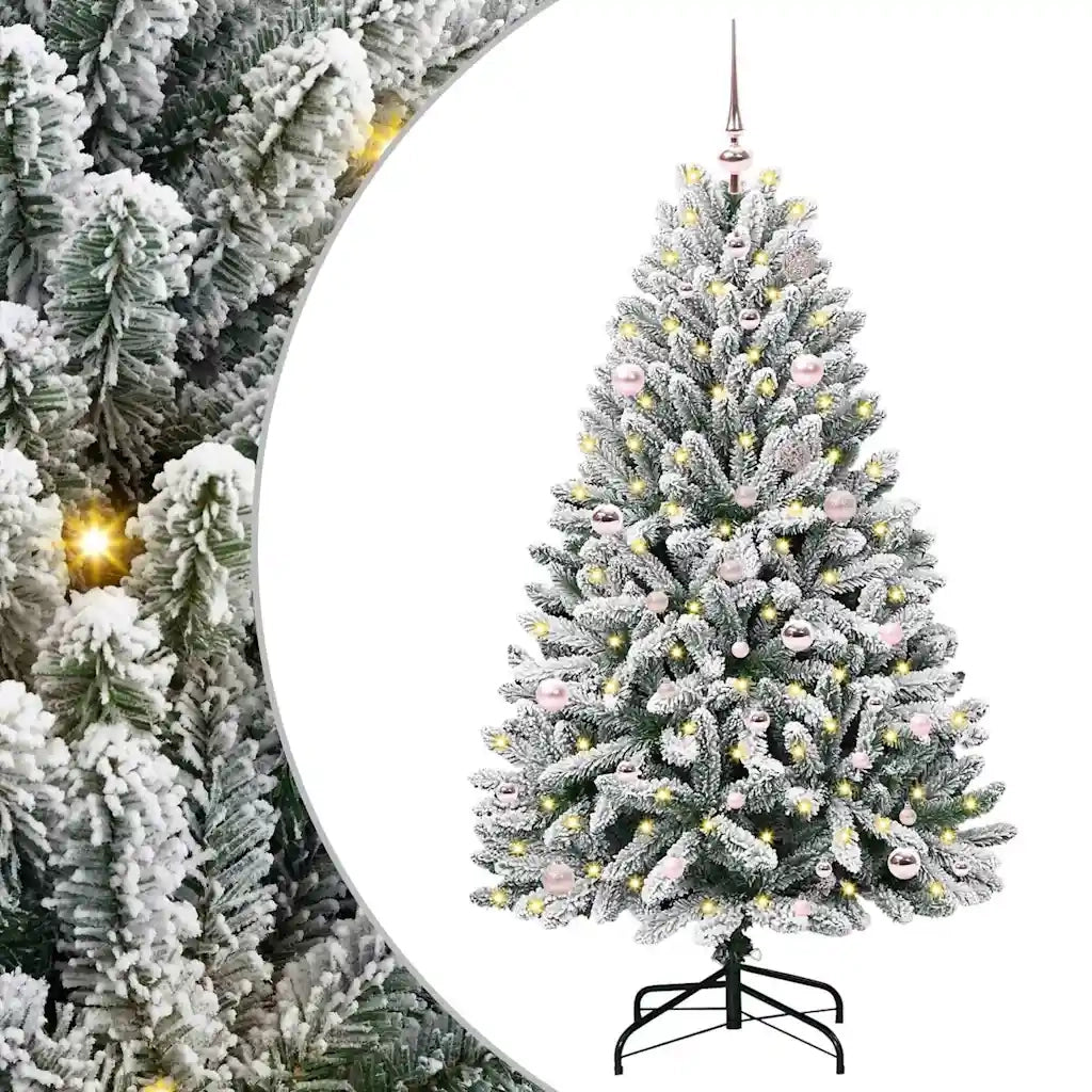 Albero di Natale artificiale con 150 LED Verde e Bianco 150 cm 3395741