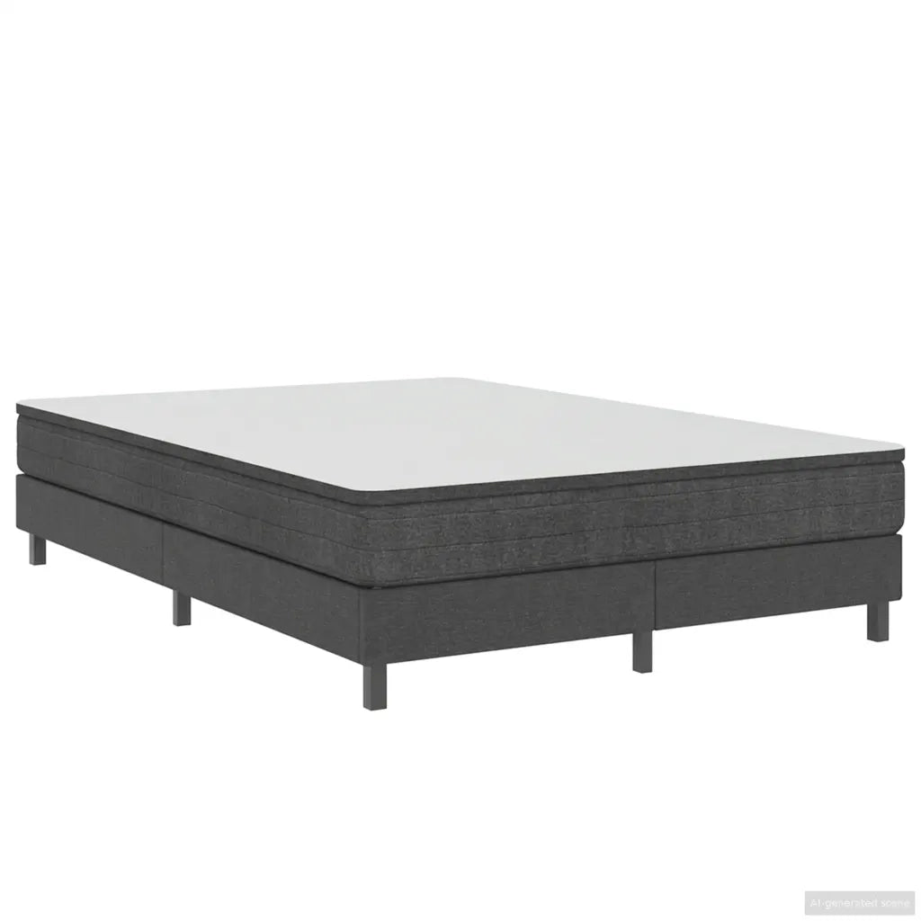 Letto a Molle Grigio in Tessuto 160x200 cm