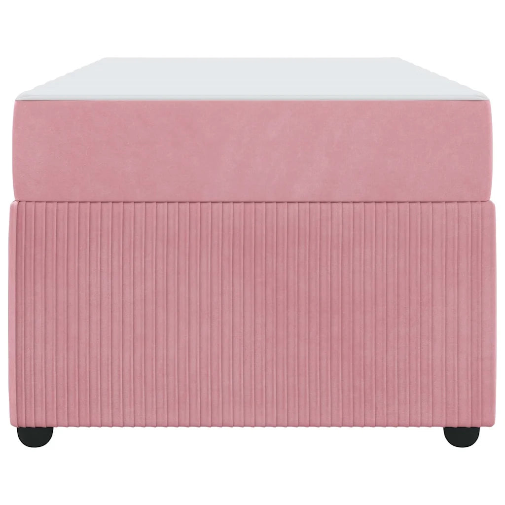 Struttura del letto con materasso-Giroletto Rosa 100 x 200 cm Tessuto