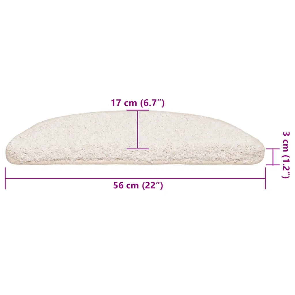 Tappetini per scale 30 pz 56x17x3 cm Bianco Semicircolari 3365805