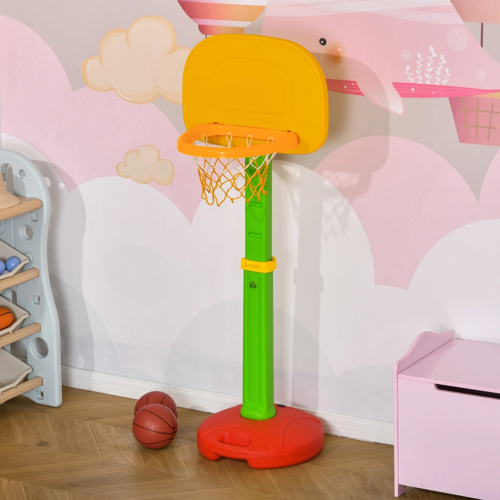 Canestro da Basket Regolabile per Bambini ¨C Minimal ¨C 52.5x44x120-160 cm Multicolore