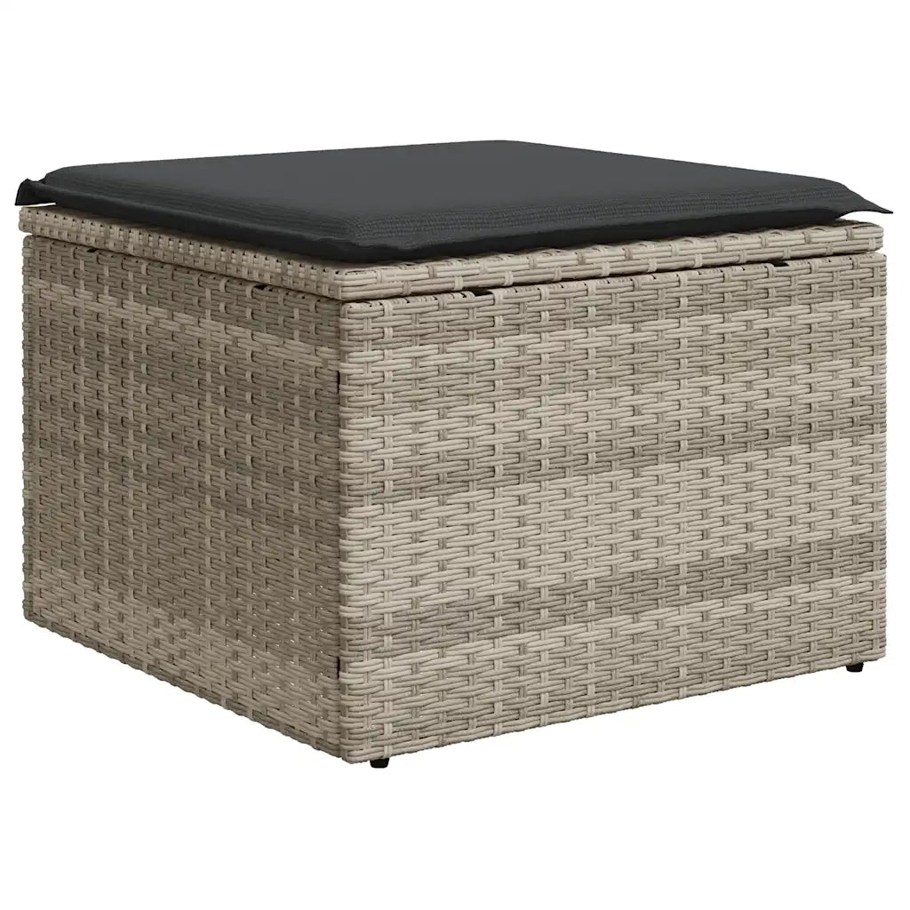 Set Divano da Giardino 9pz con Cuscini Grigio Chiaro Polyrattan 3220571