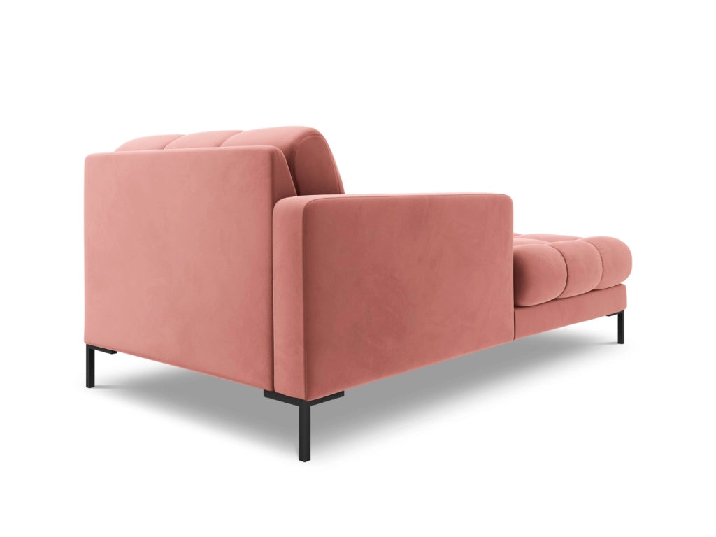 Cosmopolitan Design - Chaise longue sinistra "Bali" in velluto rosa 