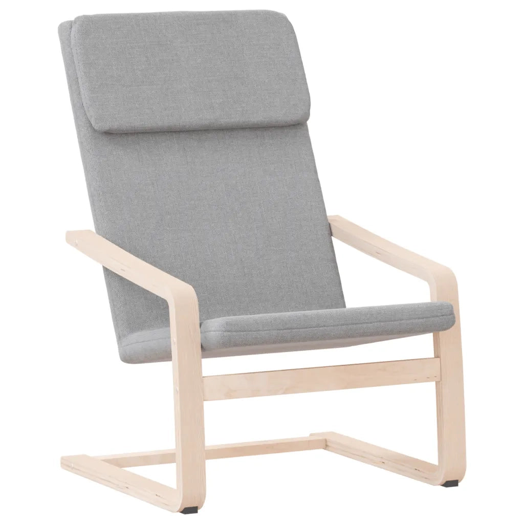 Poltrona | Sedia Relax Grigio Chiaro in Tessuto