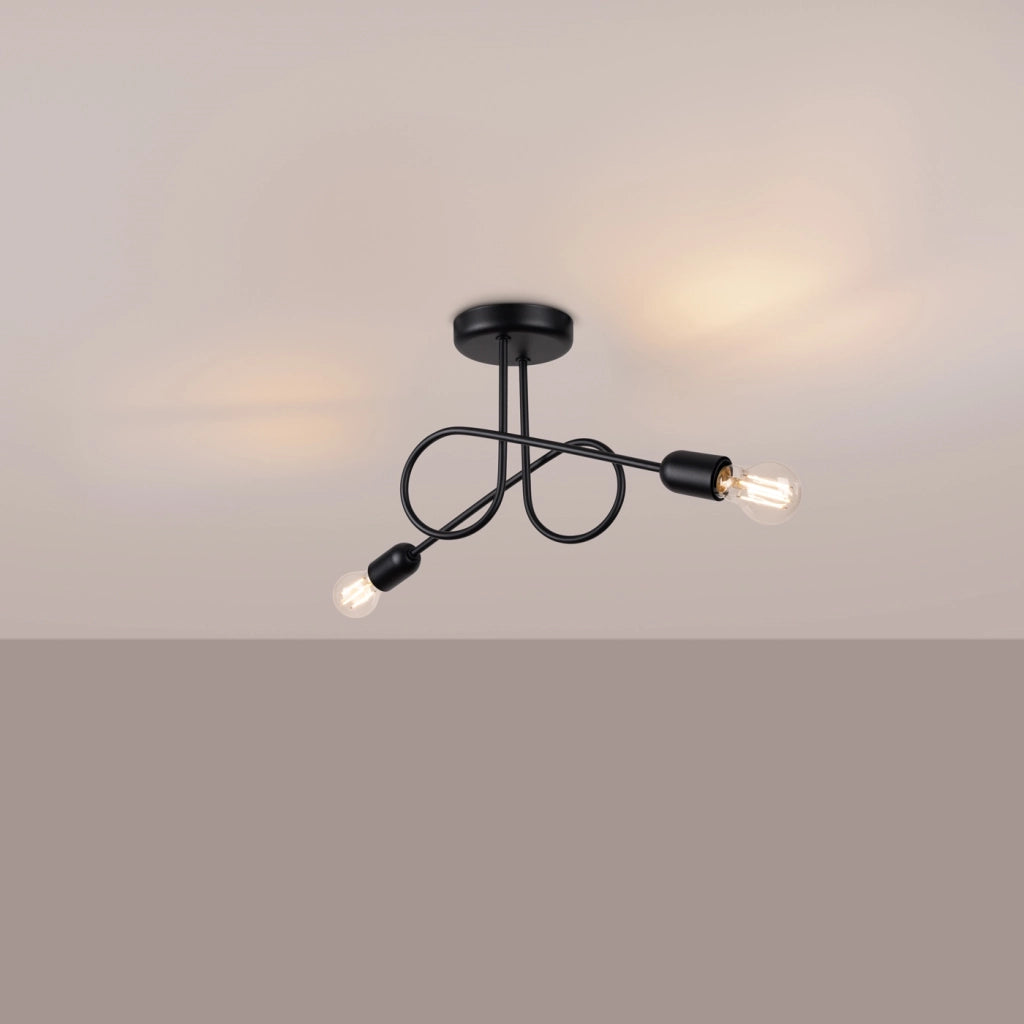 Lampadario LOOP 2 nero