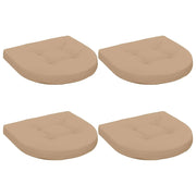 Cuscini per Sedia in 4 Pezzi 4 pz 100% Poliestere Sabbia 945314