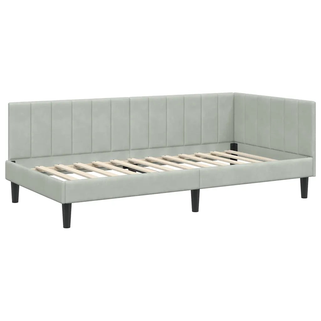 Struttura Letto Angolare con Materasso 2 pcs Grigio chiaro 3393908