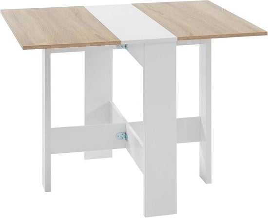Tavolo pieghevole per 4 persone - Eichen e Bianco - 104 x 76 x 74 cm