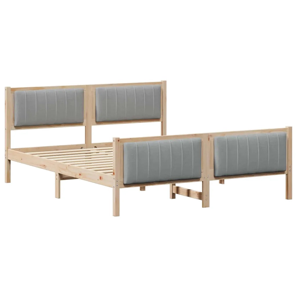 Struttura del Letto Marrone e grigio chiaro 150 x 200 cm