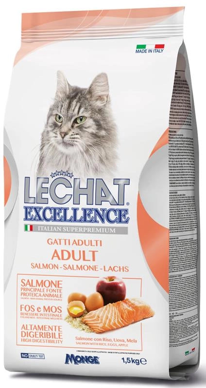 LECHAT EXCELLENCE CROCCANTINI GATTO 1,5 KG SALMONE UOVA E MELA