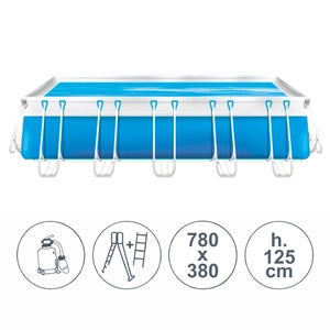 Piscina fuoriterra tubolari LAGUNA LARGE SENIOR 7,80x3,80 m - h.125 cm