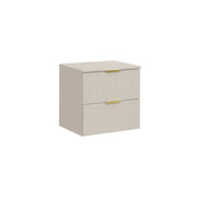 Set da bagno NOXERA 60 cm – Marrone Congo – Piano per lavabo + 2 cassetti