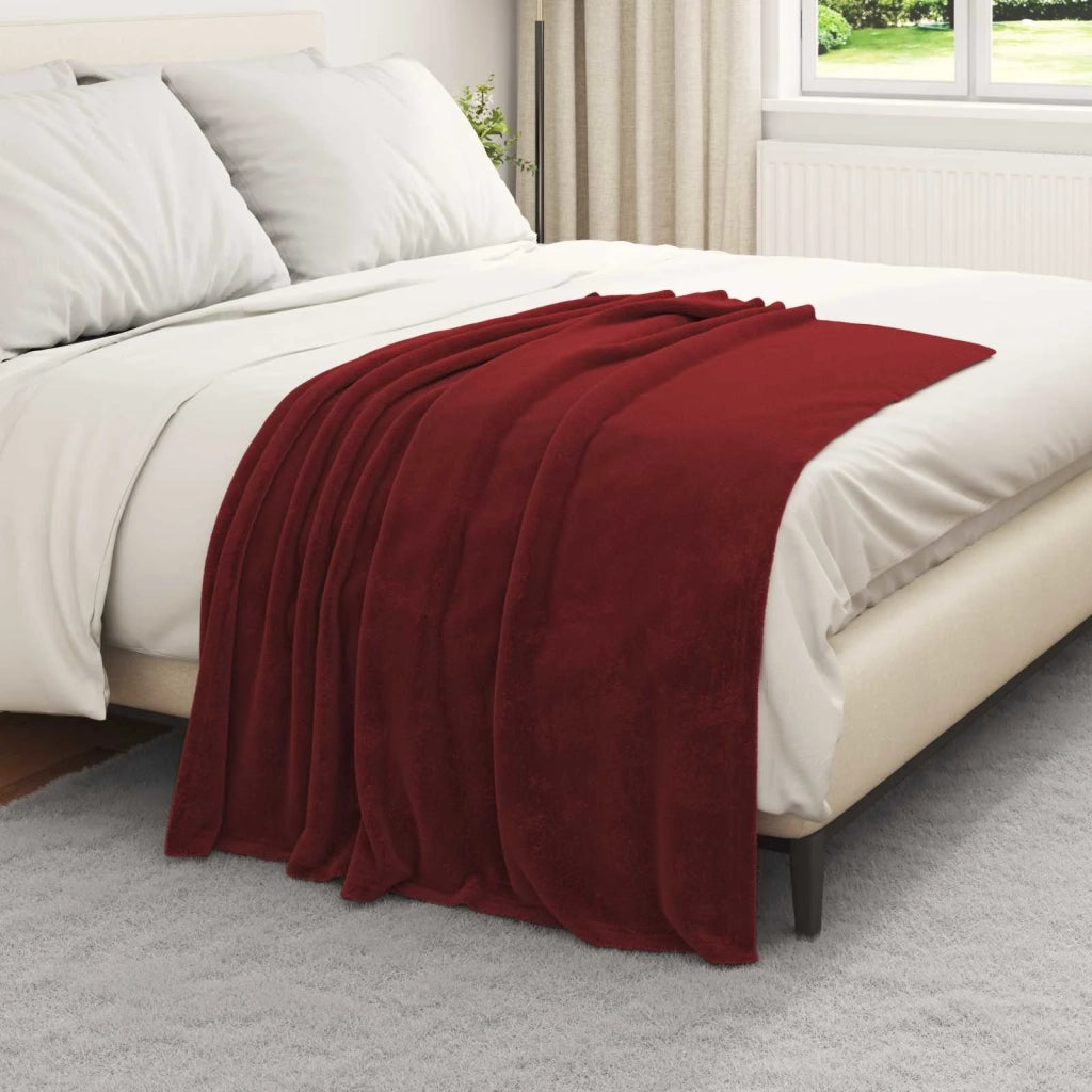 Coperte da Pile 6 pcs Rosso Bordeaux 130 x 150 cm Panno 42016817