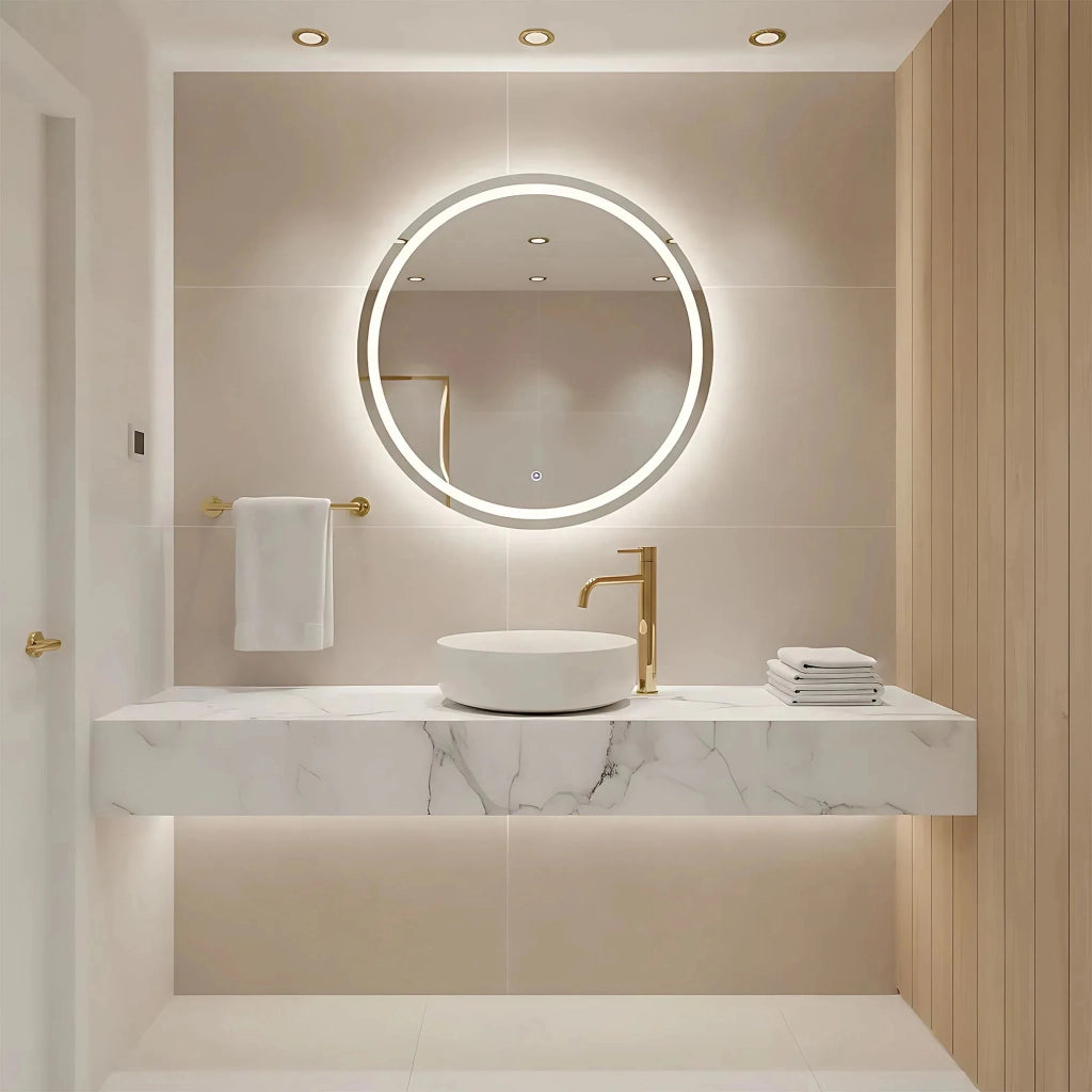 Lavabo Da Appoggio Rea Sami Ecru Shiny