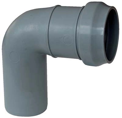 CURVA SCARICO IDRICO AD INNESTO - PP GRIGIO MM 90 30  °- 5 pezzi