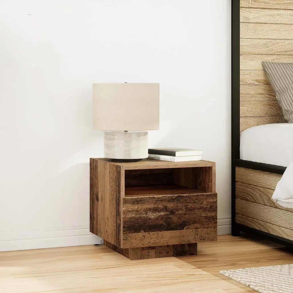 Armadio da Notte con cassetto Legno vecchio 40 x 39 x 37 cm 863066
