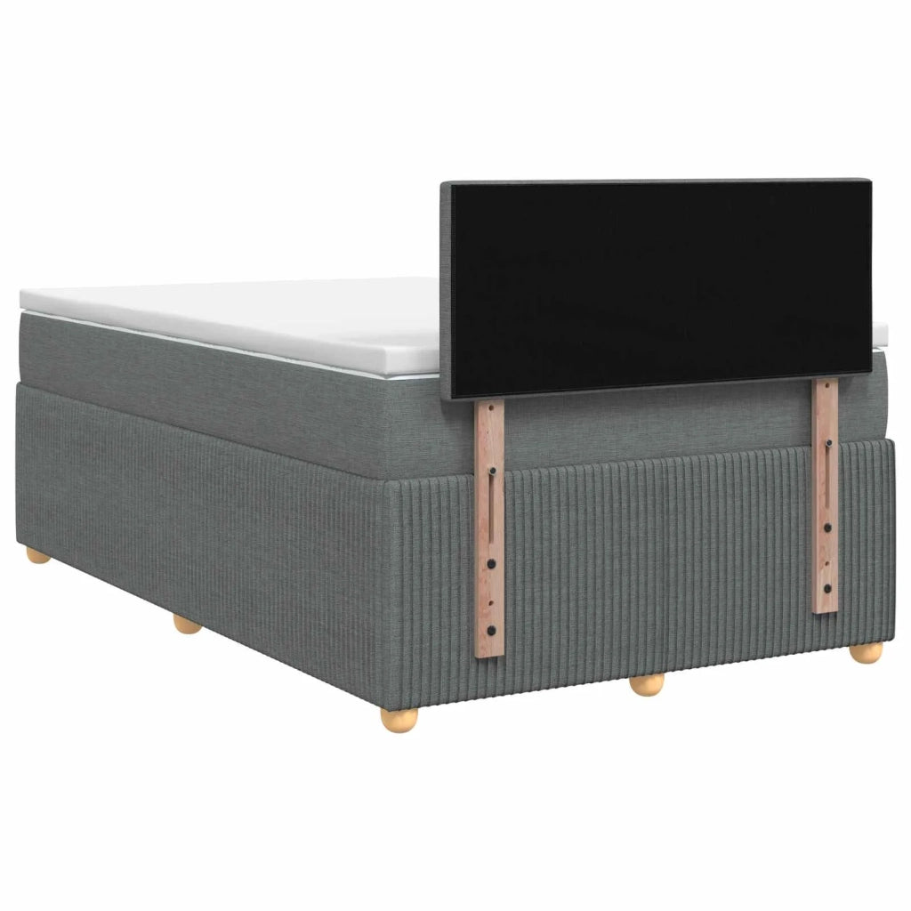 Letto box spring con materasso Grigio Scuro 120 x 200 cm 3452912