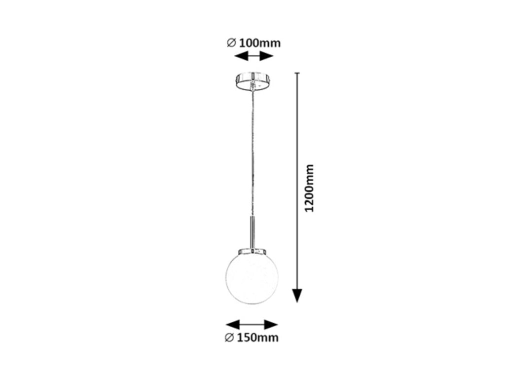 Lampada a sospensione Rabalux Togo cromo Ø15 E14 IP44