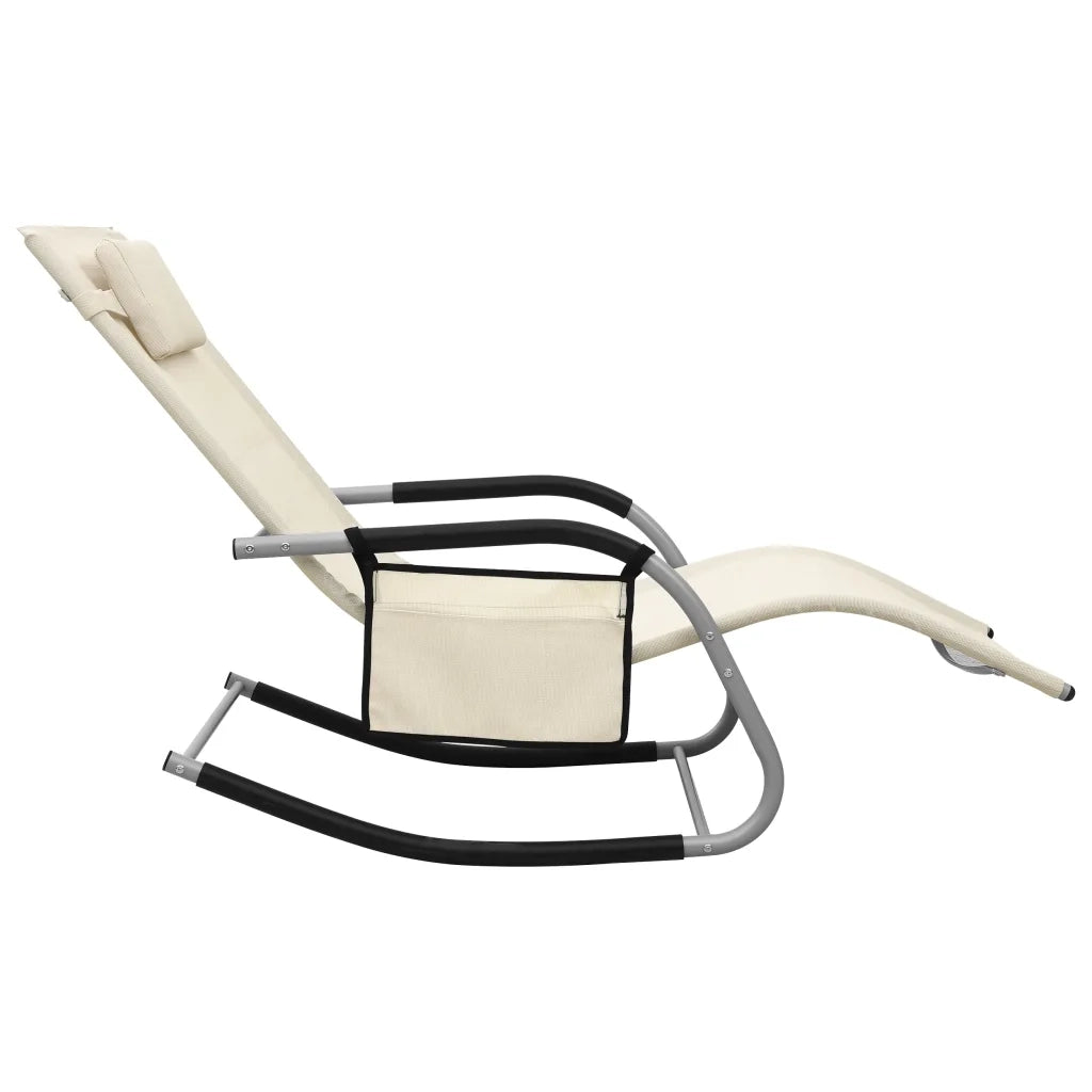 Lettini Prendisole in Textilene 2 pz Crema e Grigio 310510