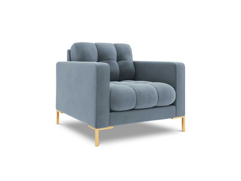 Cosmopolitan Design - Poltrona "Bali" in velluto azzurro 