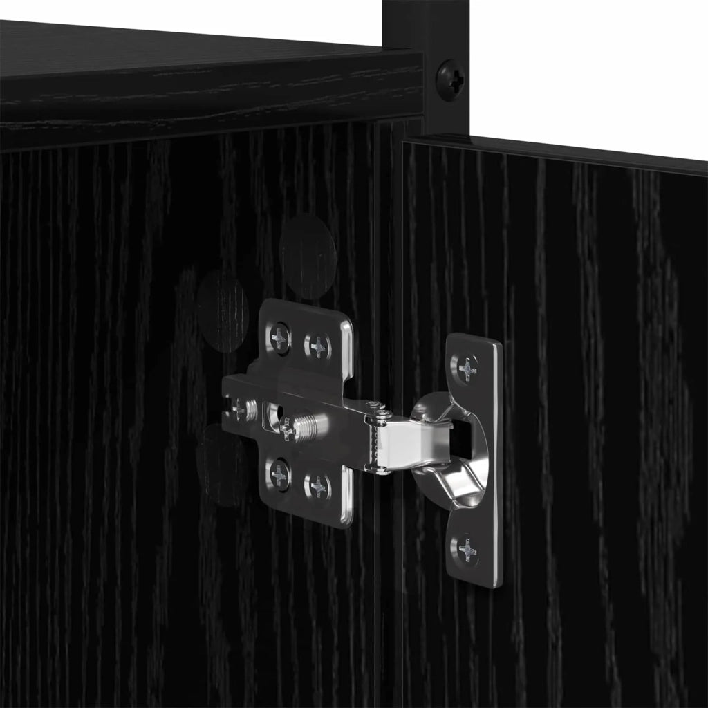 Libreria Rovere Nero 44,5 x 30 x 154,5 cm Legno multistrato 882154
