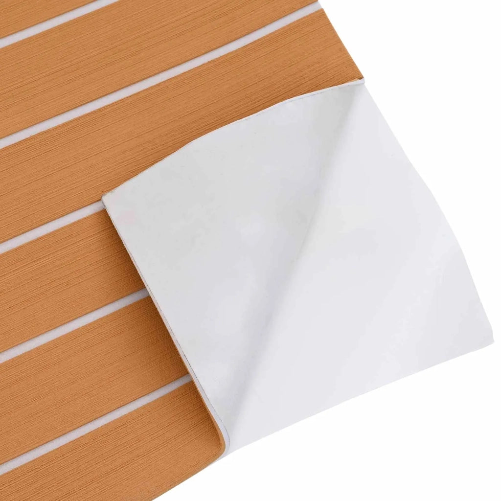 Tappetino per Barche Rigato Marrone e bianco 240 x 90 cm EVA 42046769