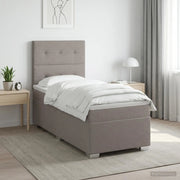 Letto box spring con materasso Tortora 80 x 200 cm Tessuto 3453280