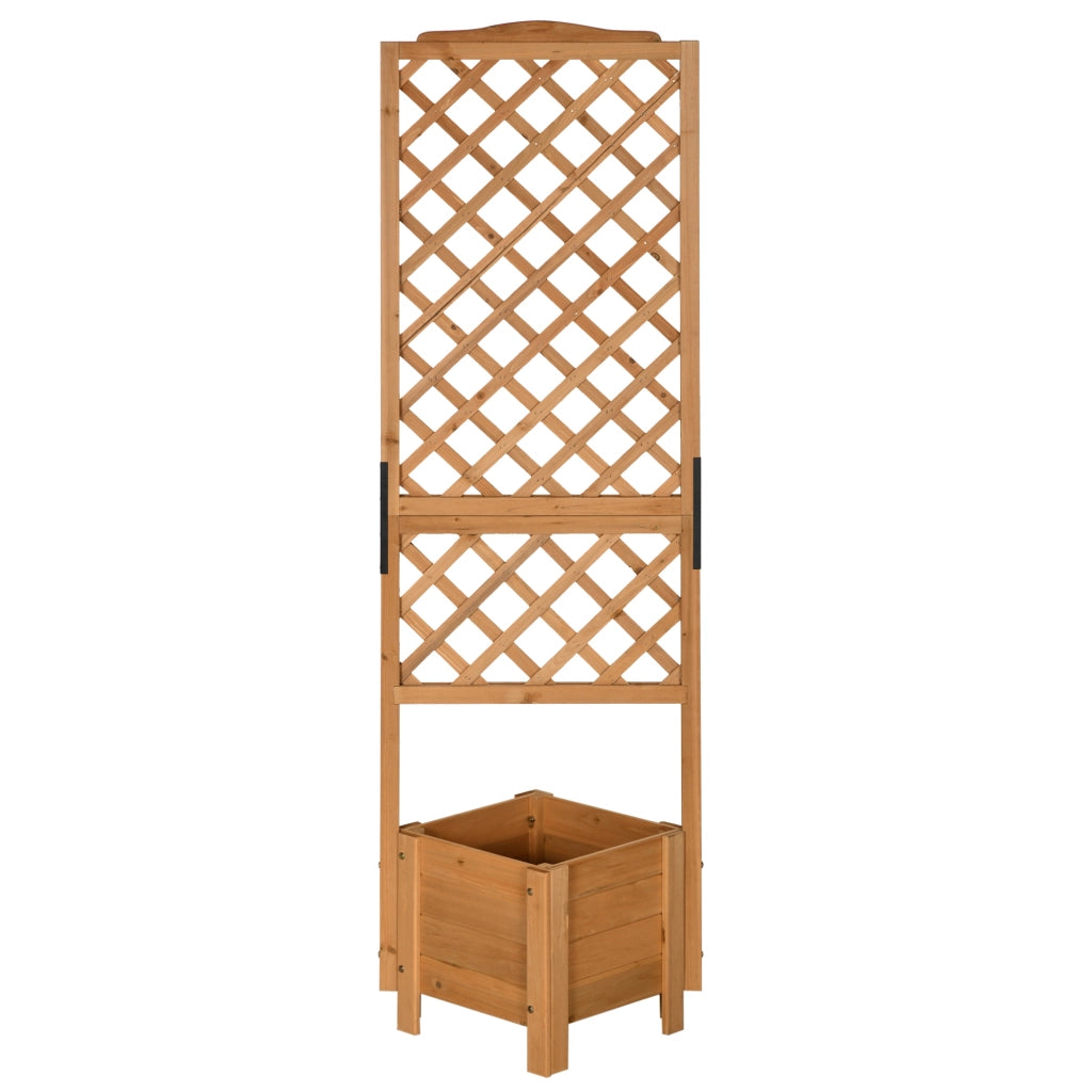 Fioriera con graticcio in legno per giardino ¨C Minimal ¨C 54.5x52x180 cm