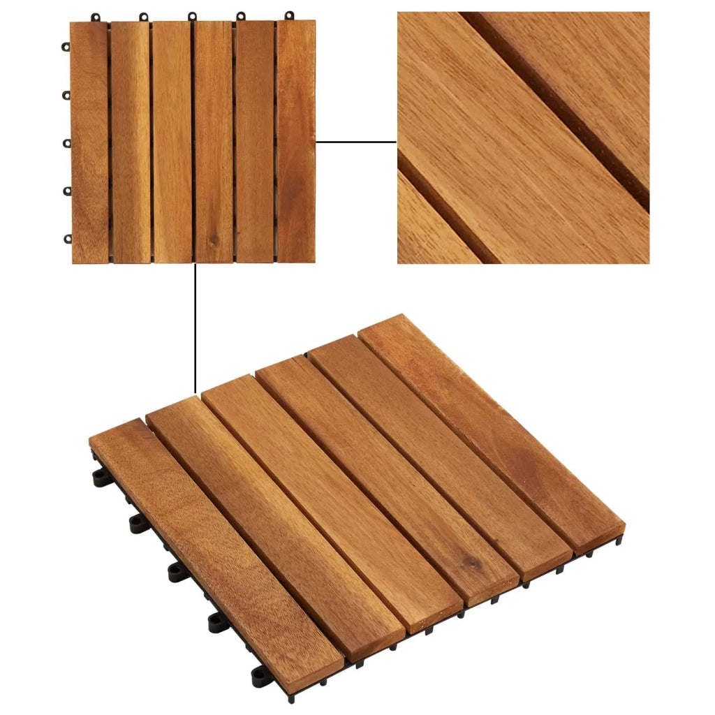 Piastrella per Decking 20 pcs Marrone 30 x 30 cm 3444687