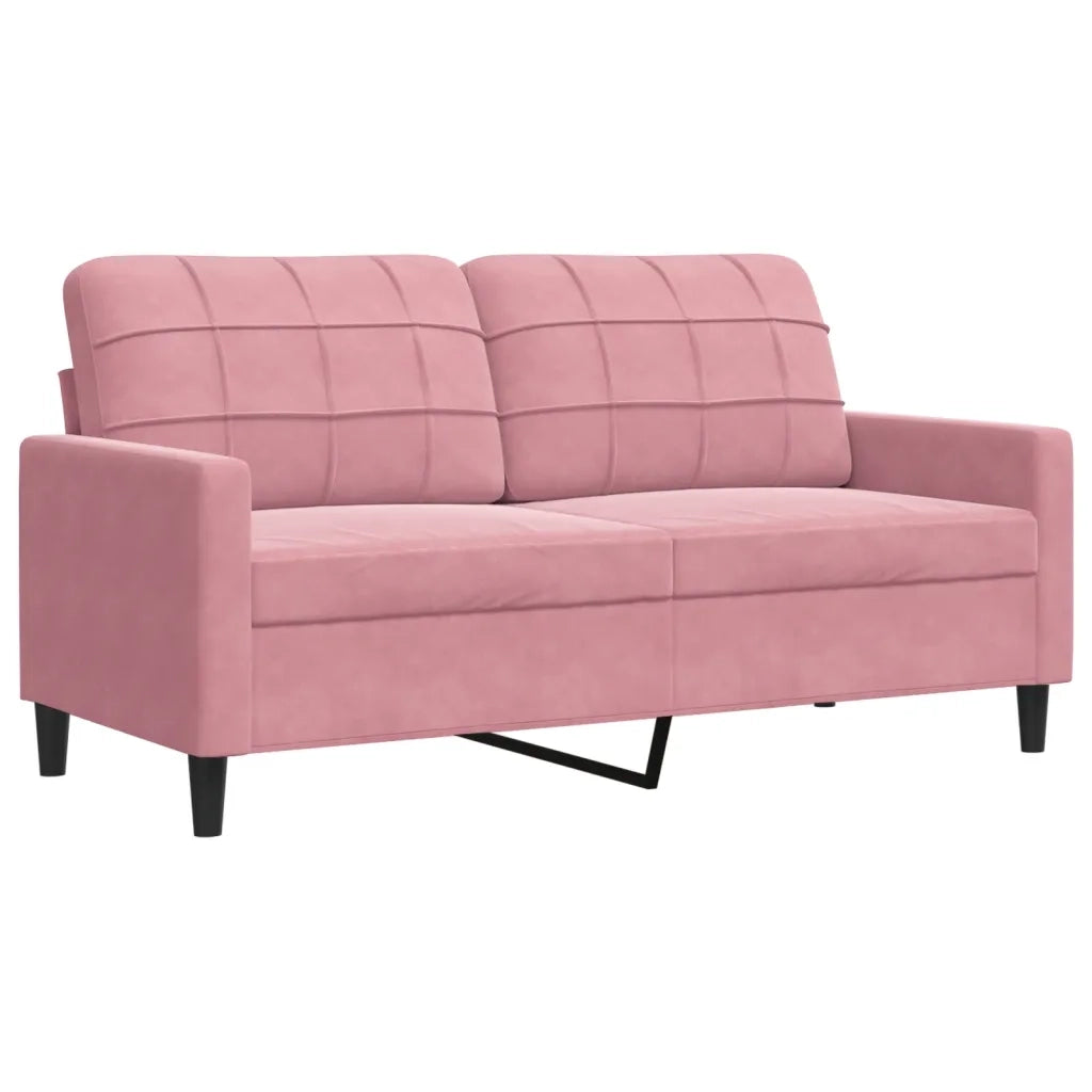 Set di Divani 2 pz con Cuscini e Rinforzi rosa in Velluto 3278494