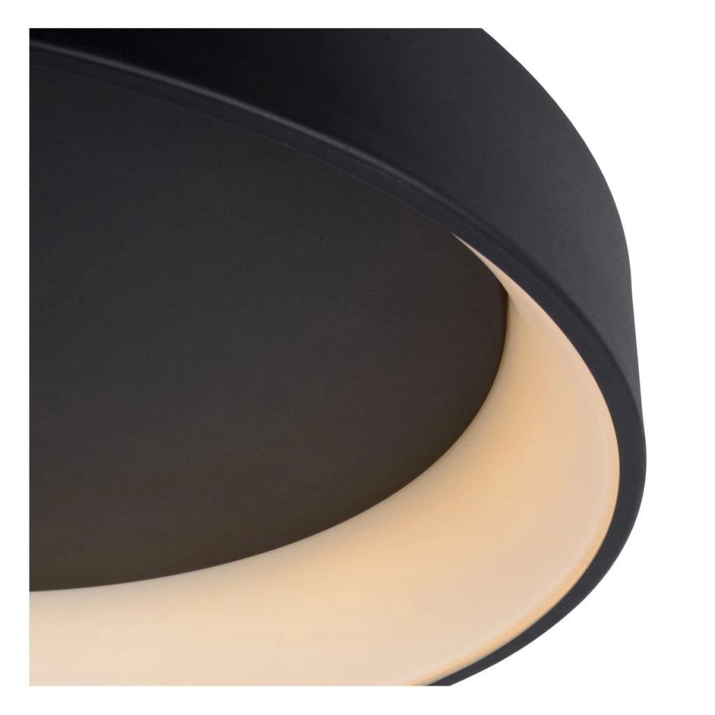 Plafoniera LED Lucide Talowe 42W 3000K nera 60cm dimm.