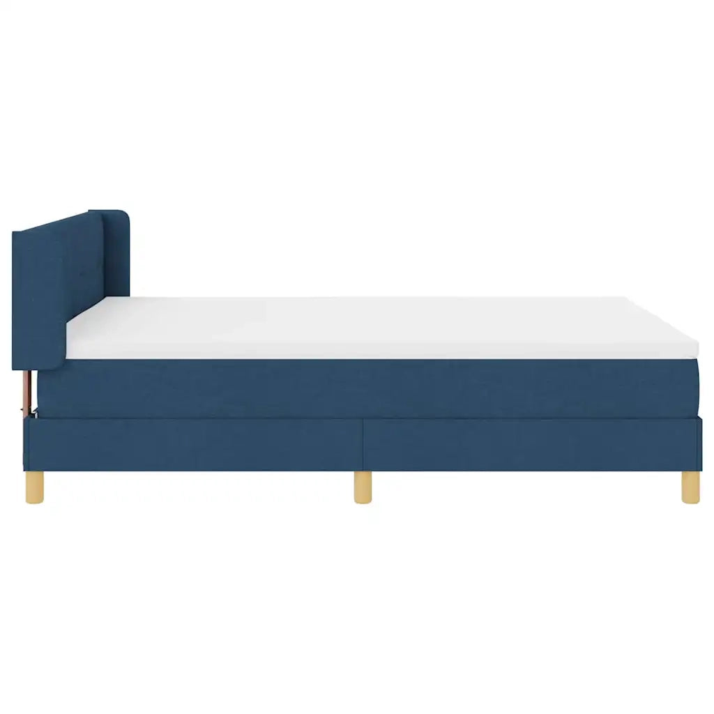 <strong>Letto a Molle< / strong> Blu 160 x 200 cm Tessuto