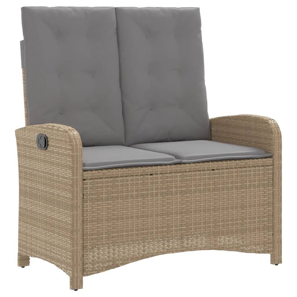 Set da Pranzo da Giardino 2 pz con Cuscini Beige in Polyrattan 3277370
