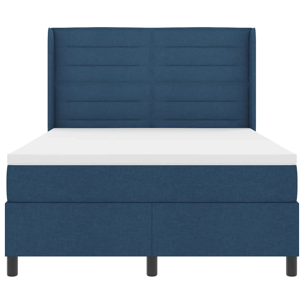 Letto a Sorgente LED con testiera Blu 140 x 190 cm Tessuto 3343440